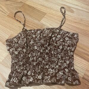 SHEIN Brown Floral Camisole Top